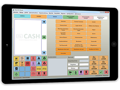 Die myCash Registrierkasse ist individuell und auch auf Tablets einsetzbar!